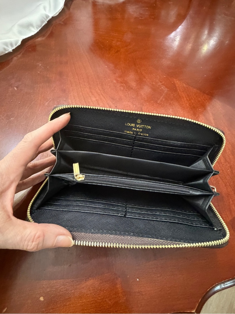 Brown Monogram Floral Zip-Around Wallet - Picture 3 of 5